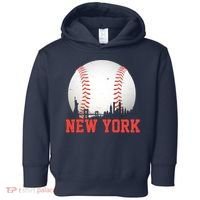 New York Skyline Baseball Sports Fan Toddler Hoodie thumb 0