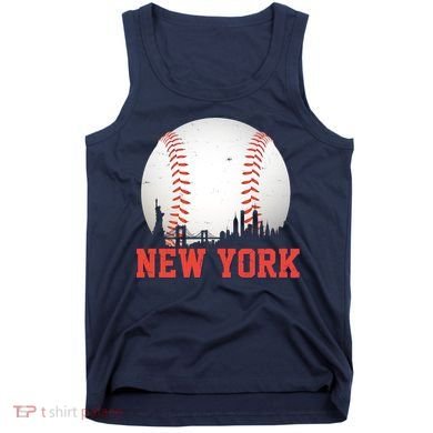 New York Skyline Baseball Sports Fan Tank Top