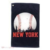 New York Skyline Baseball Sports Fan Golf Towel thumb 0