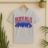 New York Skyline Buffalo Football Fan T-Shirt thumb 2