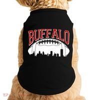 New York Skyline Buffalo Football Fan Doggie Tank thumb 0