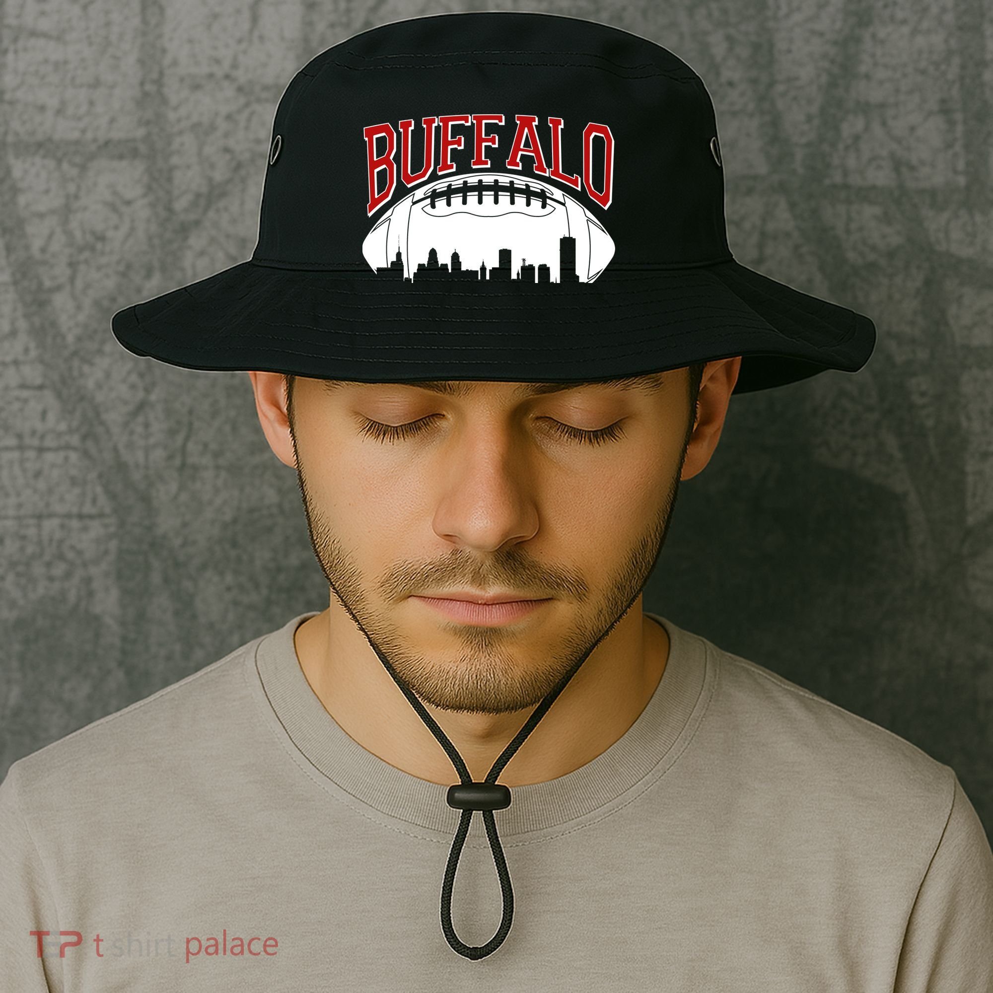 New York Skyline Buffalo Football Fan Bucket Hat