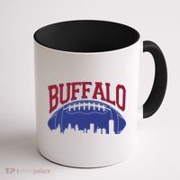 New York Skyline Buffalo Football Fan Coffee Mug thumb 1