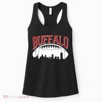 New York Skyline Buffalo Football Fan Women's Tank Top thumb 0