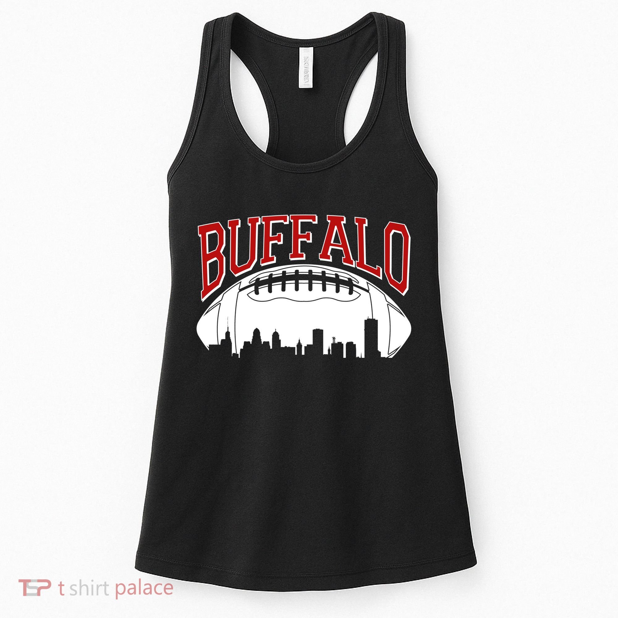 New York Skyline Buffalo Football Fan Women's Tank Top
