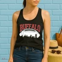 New York Skyline Buffalo Football Fan Women's Tank Top thumb 2