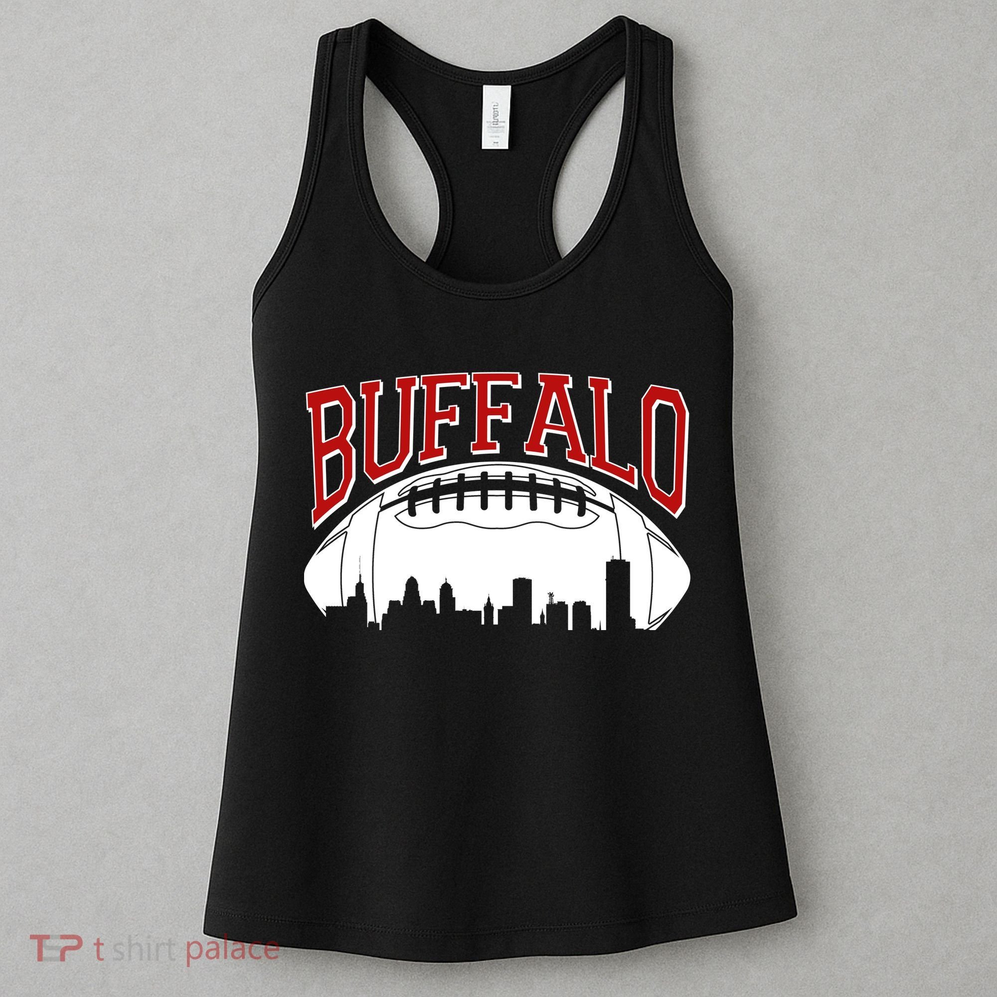 New York Skyline Buffalo Football Fan Women's Tank Top