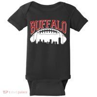 New York Skyline Buffalo Football Fan Baby Bodysuit thumb 0
