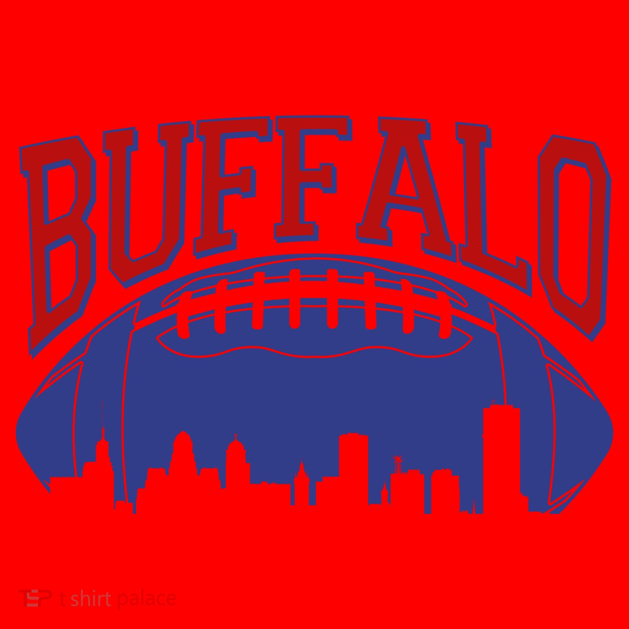 New York Skyline Buffalo Football Fan Santa Hat
