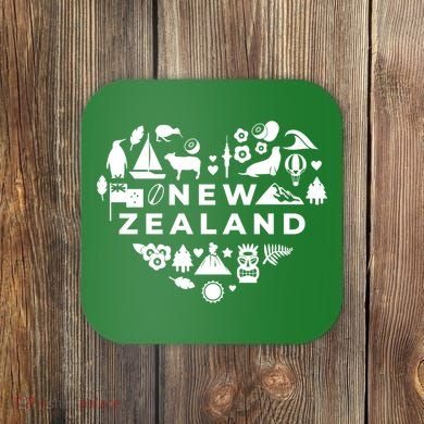 New Zealand Heart Coaster