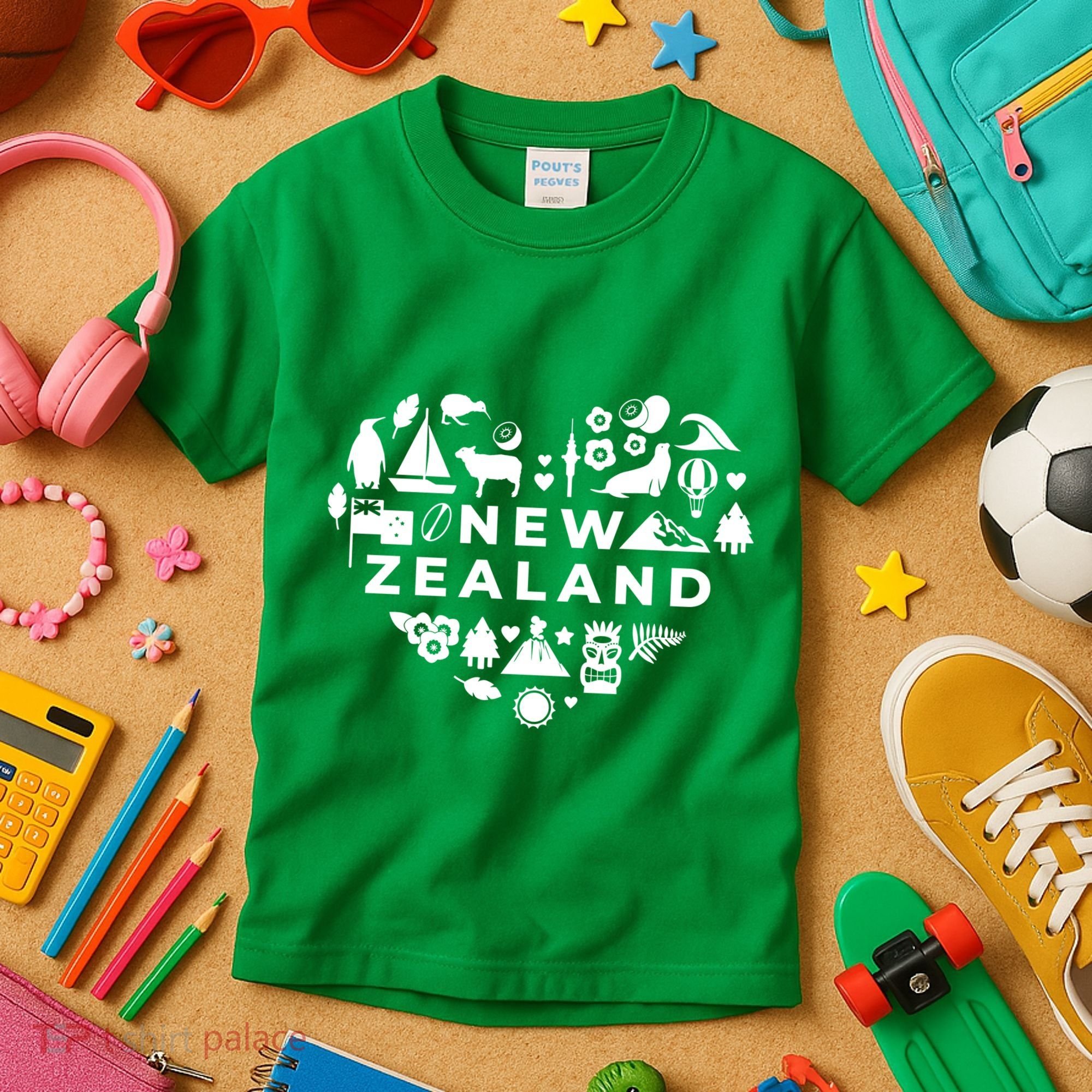 New Zealand Heart Kids T-Shirt