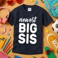 Newest Big Sis Kids T-Shirt thumb 3