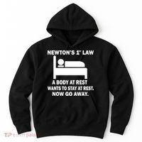 Newton's 1st Law A Body At Rest Hoodie thumb 0