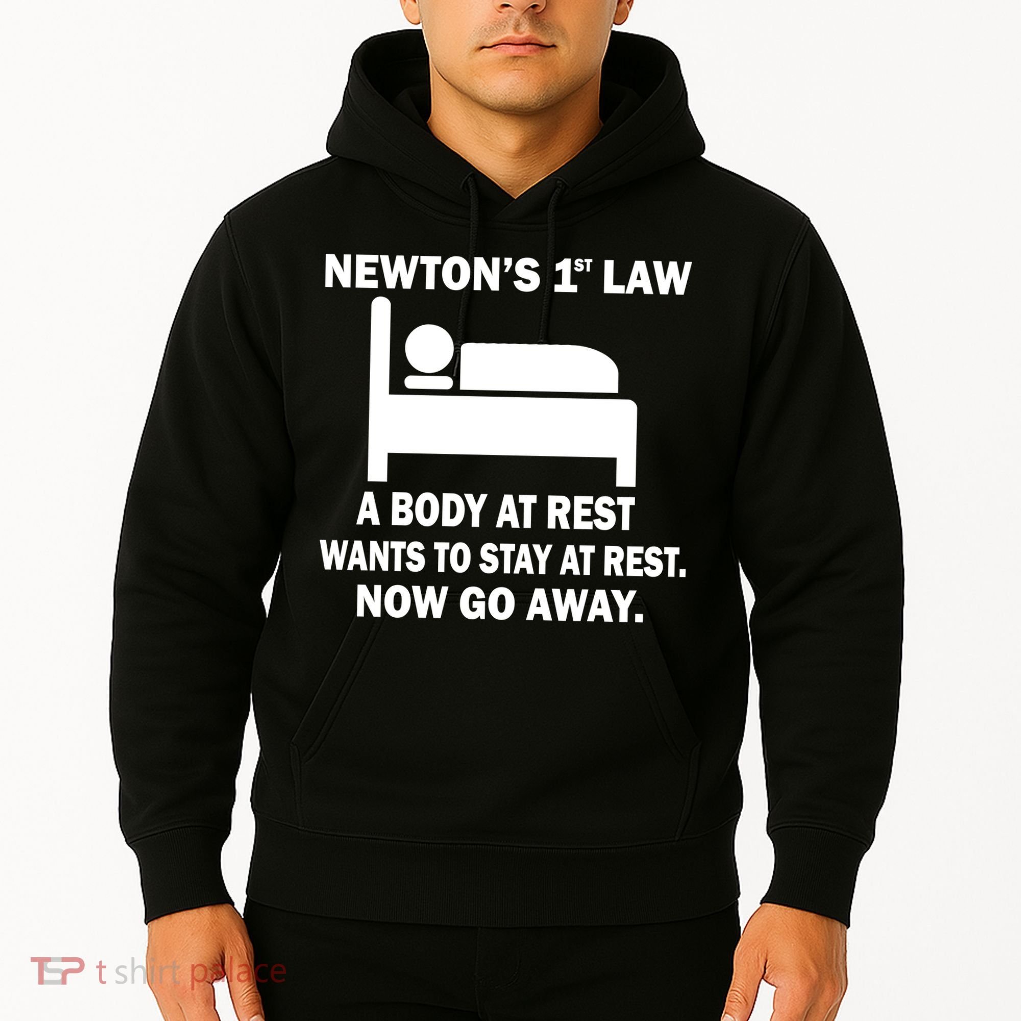 Newton's 1st Law A Body At Rest Hoodie