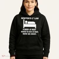 Newton's 1st Law A Body At Rest Hoodie thumb 5