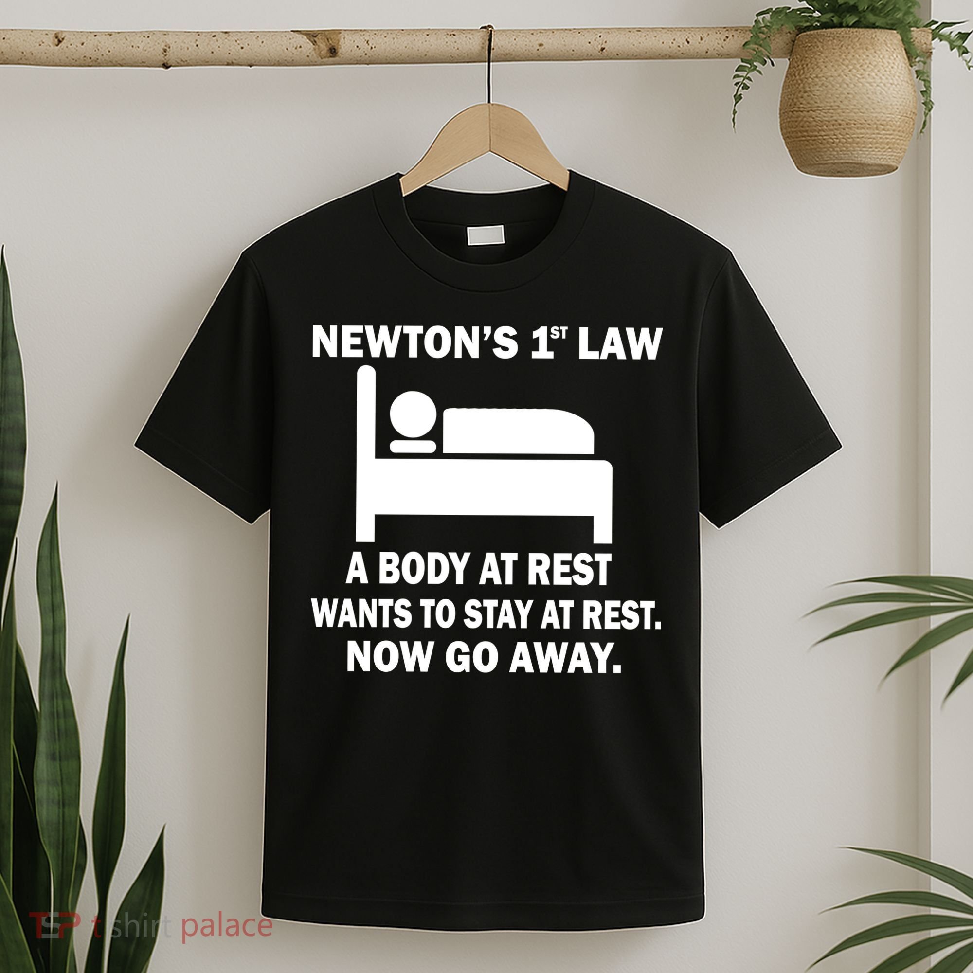 Newton's 1st Law A Body At Rest T-Shirt
