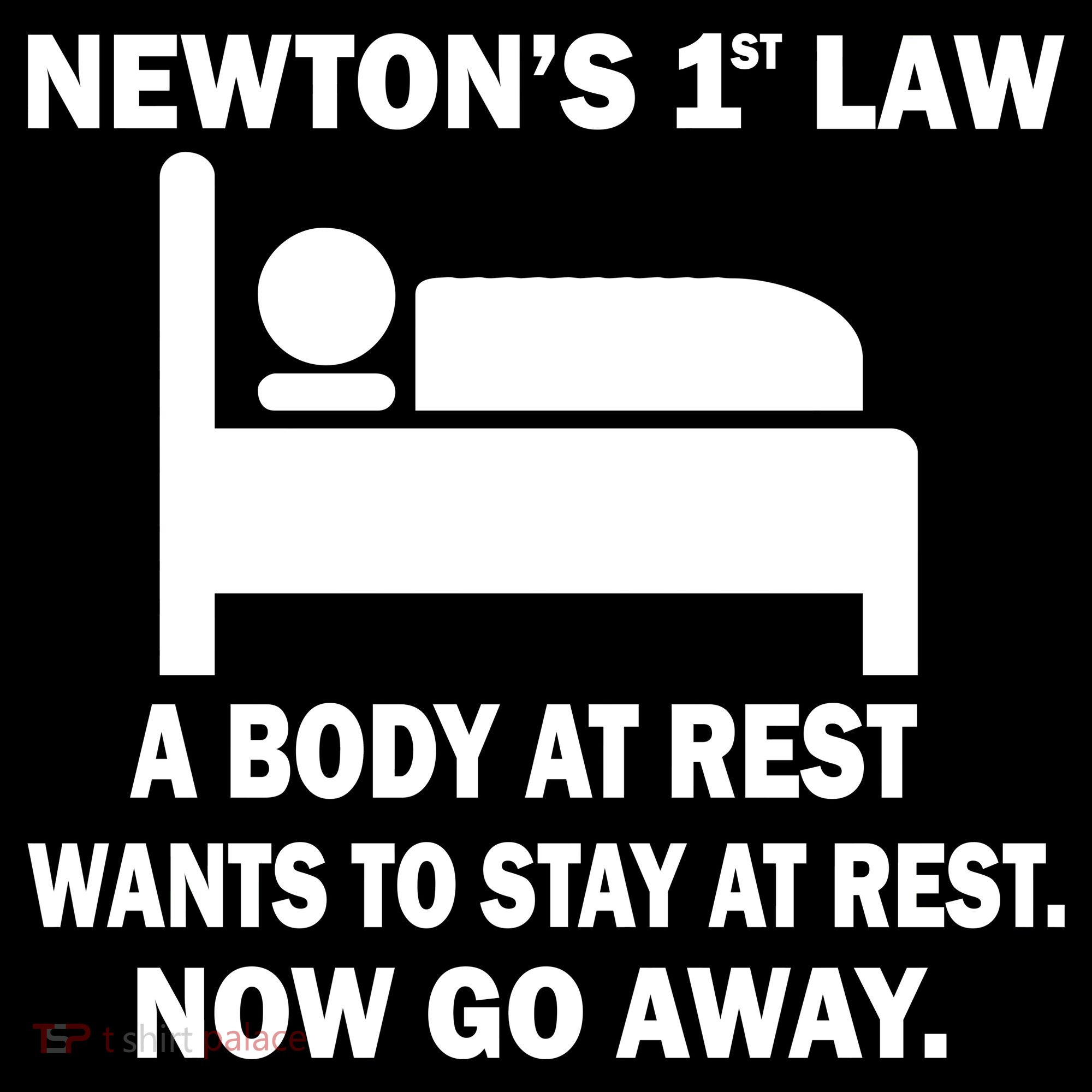 Newton's 1st Law A Body At Rest T-Shirt