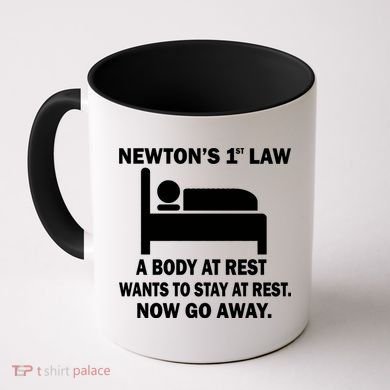 Newton's 1st Law A Body At Rest Coffee Mug