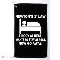 Newton's 1st Law A Body At Rest Golf Towel thumb 0