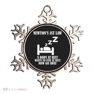 Newton's 1st Law Body At Rest Now Go Away Ornament