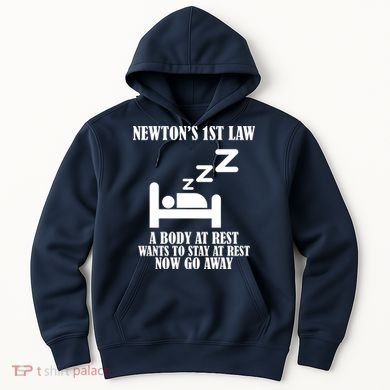 Newton's 1st Law Body At Rest Now Go Away Hoodie