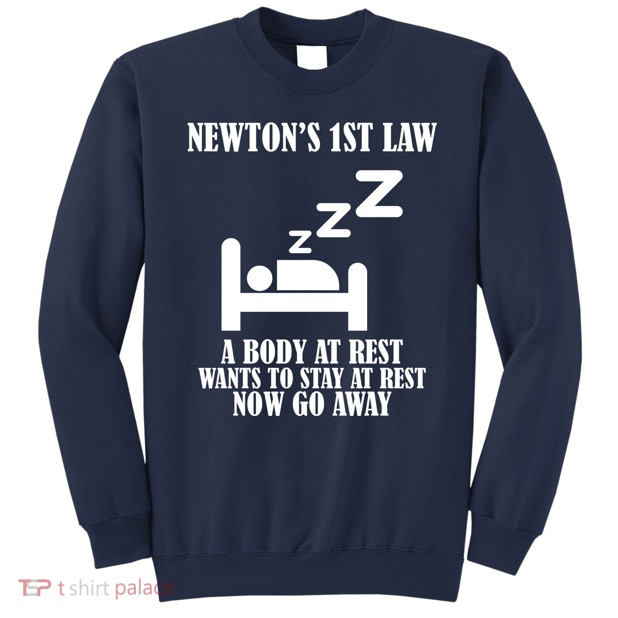 Newton's 1st Law Body At Rest Now Go Away Sweatshirt