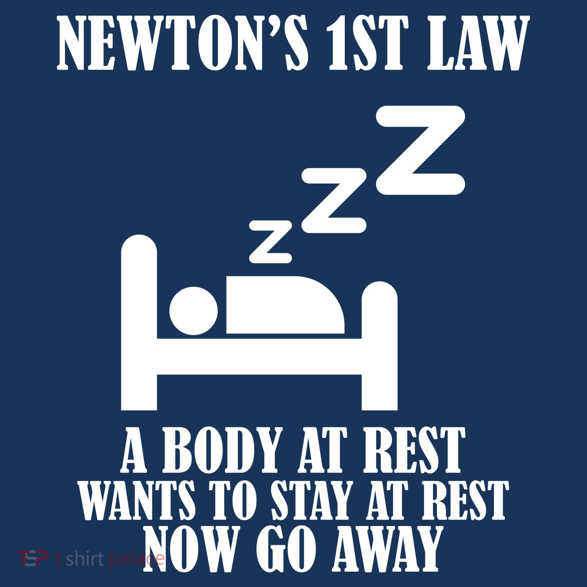 Newton's 1st Law Body At Rest Now Go Away T-Shirt