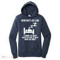 Newton's 1st Law Body At Rest Now Go Away Women's Hoodie thumb 0