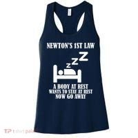 Newton's 1st Law Body At Rest Now Go Away Women's Tank Top thumb 0