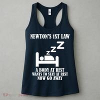 Newton's 1st Law Body At Rest Now Go Away Women's Tank Top thumb 3