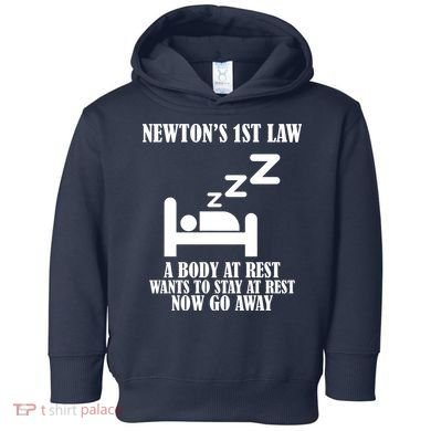 Newton's 1st Law Body At Rest Now Go Away Toddler Hoodie