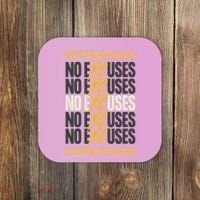 No Excuses Xc Cross Country Running Team Athlete Coaster thumb 0