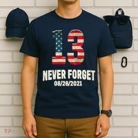 Never Forget 13 Service Members Kabul Afghanistan Airport T-Shirt thumb 6