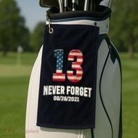 Never Forget 13 Service Members Kabul Afghanistan Airport Golf Towel thumb 2