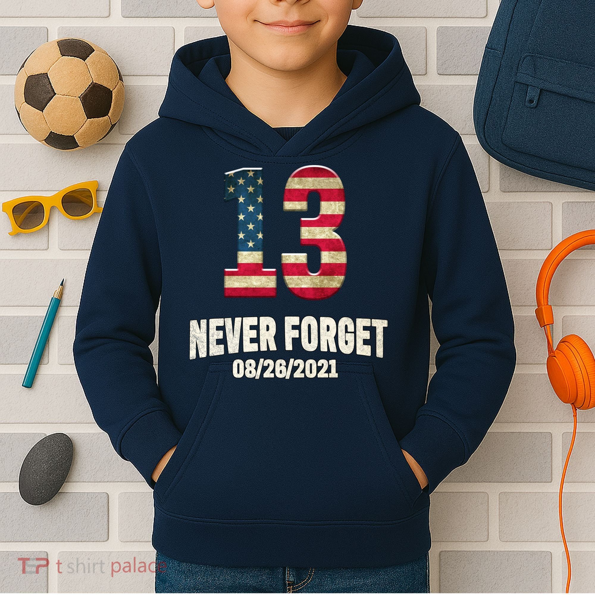 Never Forget 13 Service Members Kabul Afghanistan Airport Kids Hoodie