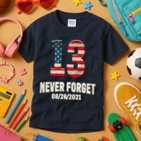 Never Forget 13 Service Members Kabul Afghanistan Airport Kids T-Shirt thumb 3