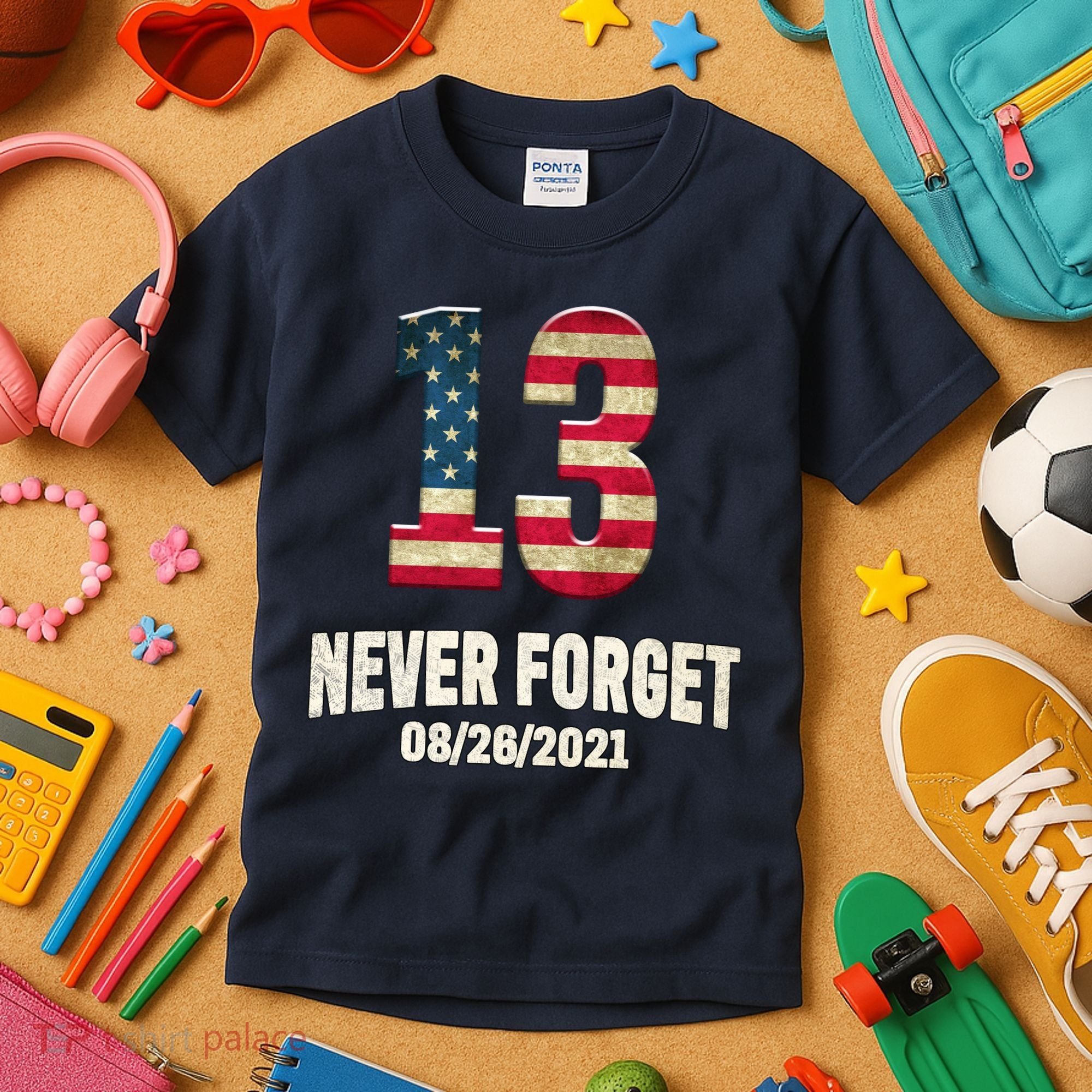 Never Forget 13 Service Members Kabul Afghanistan Airport Kids T-Shirt