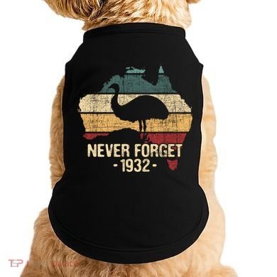 Never Forget 1932 Emu War Gift Emu Lover Zookeeper Gift Doggie Tank