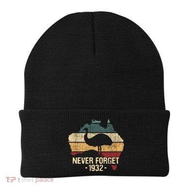 Never Forget 1932 Emu War Gift Emu Lover Zookeeper Gift Beanie