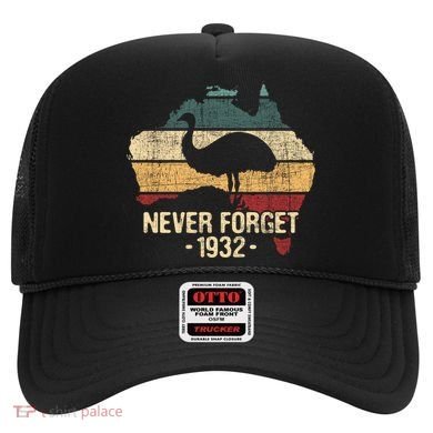 Never Forget 1932 Emu War Gift Emu Lover Zookeeper Gift Hat