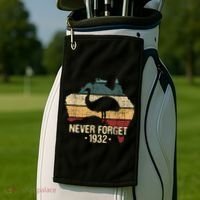 Never Forget 1932 Emu War Gift Emu Lover Zookeeper Gift Golf Towel thumb 2