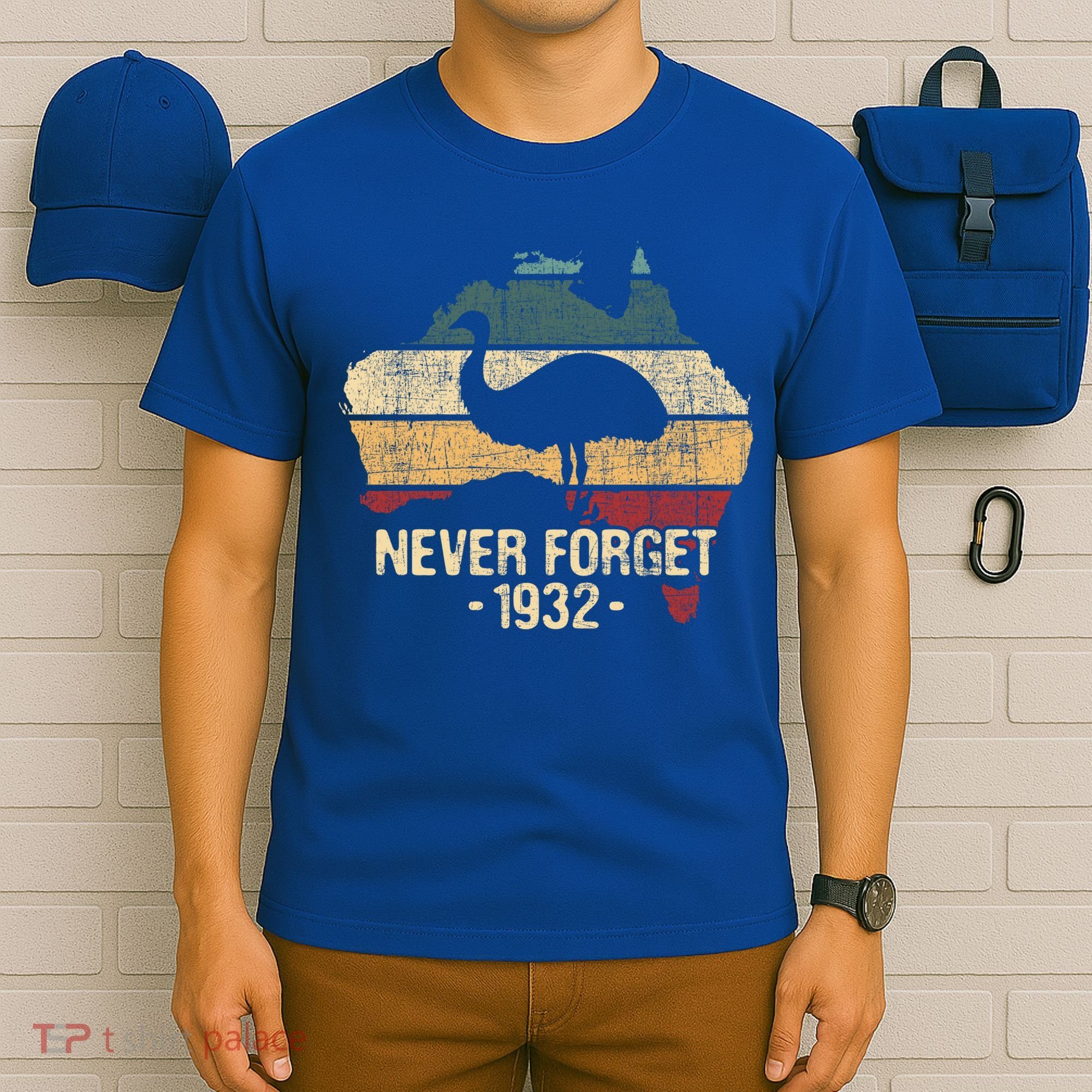 Never Forget 1932 Emu War Gift Emu Lover Zookeeper Gift T-Shirt