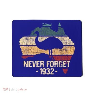 Never Forget 1932 Emu War Gift Emu Lover Zookeeper Gift Mousepad