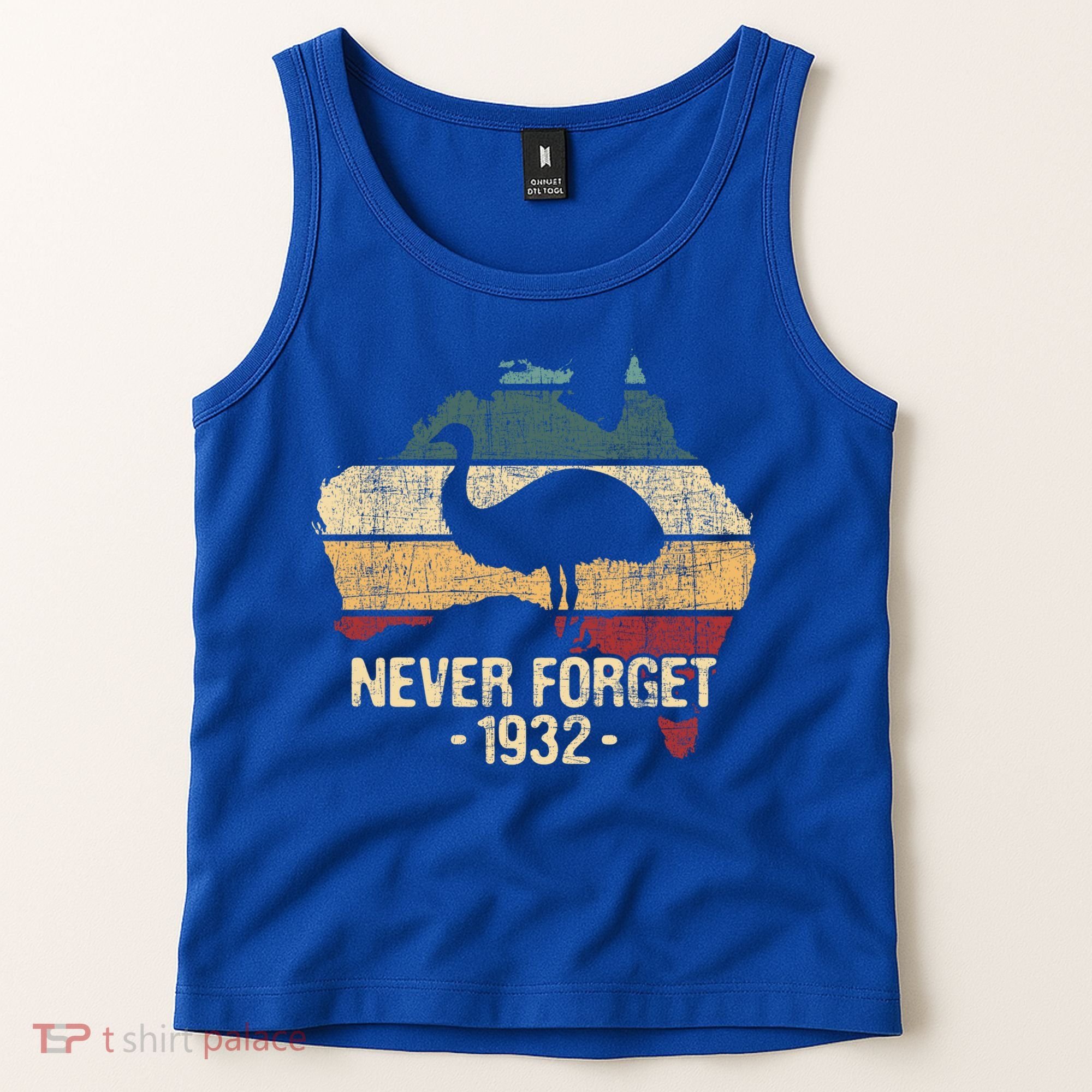 Never Forget 1932 Emu War Gift Emu Lover Zookeeper Gift Tank Top