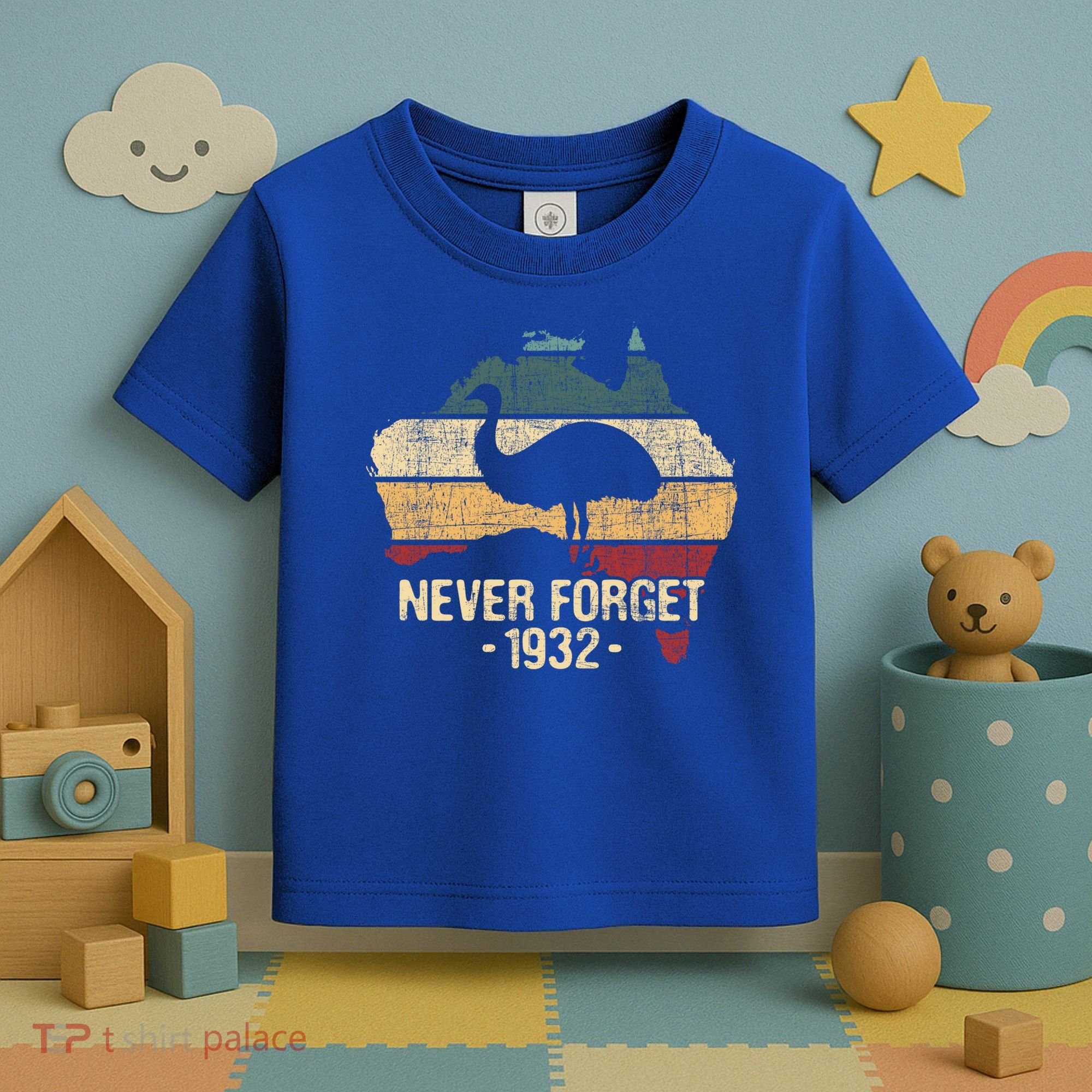 Never Forget 1932 Emu War Gift Emu Lover Zookeeper Gift Toddler T-Shirt