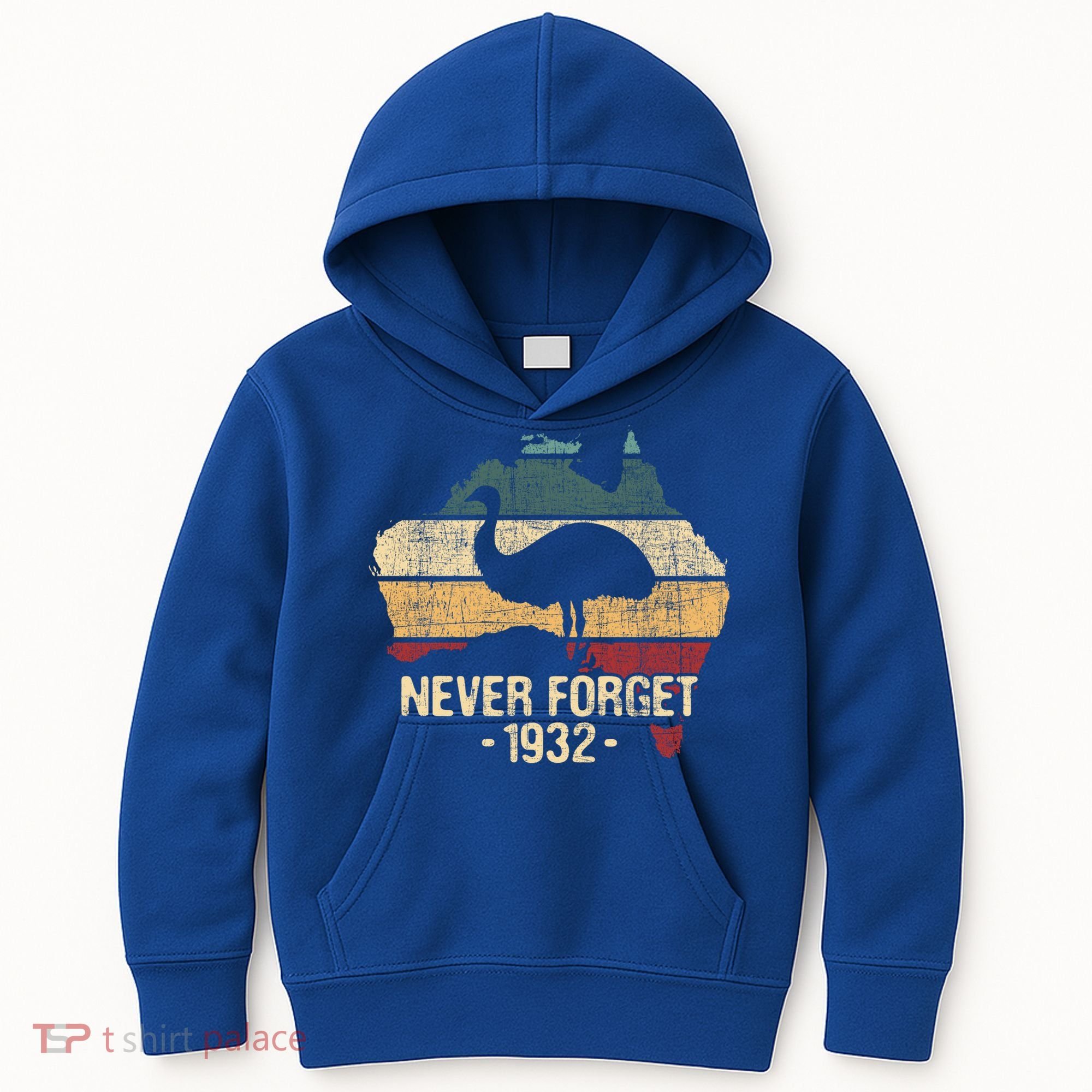 Never Forget 1932 Emu War Gift Emu Lover Zookeeper Gift Kids Hoodie