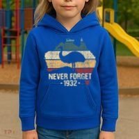 Never Forget 1932 Emu War Gift Emu Lover Zookeeper Gift Kids Hoodie thumb 3