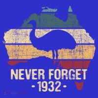Never Forget 1932 Emu War Gift Emu Lover Zookeeper Gift Kids Long Sleeve Shirt thumb 2