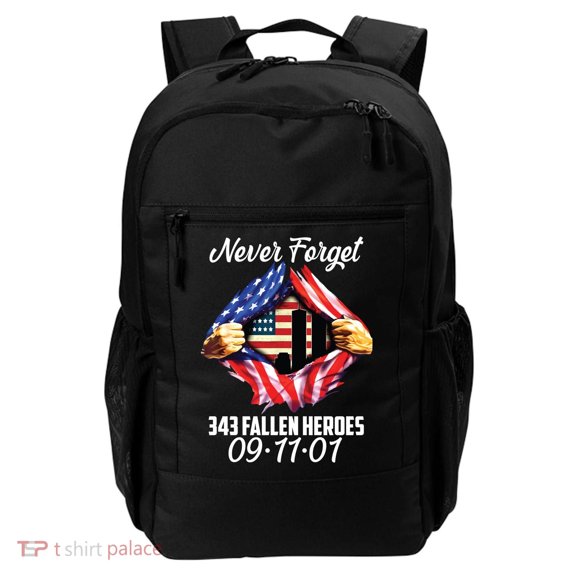 Never Forget 343 Fallen Heroes 091101 September 11 Backpack
