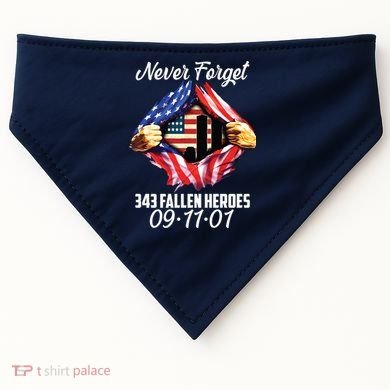 Never Forget 343 Fallen Heroes 091101 September 11 USA-Made Doggie Bandana